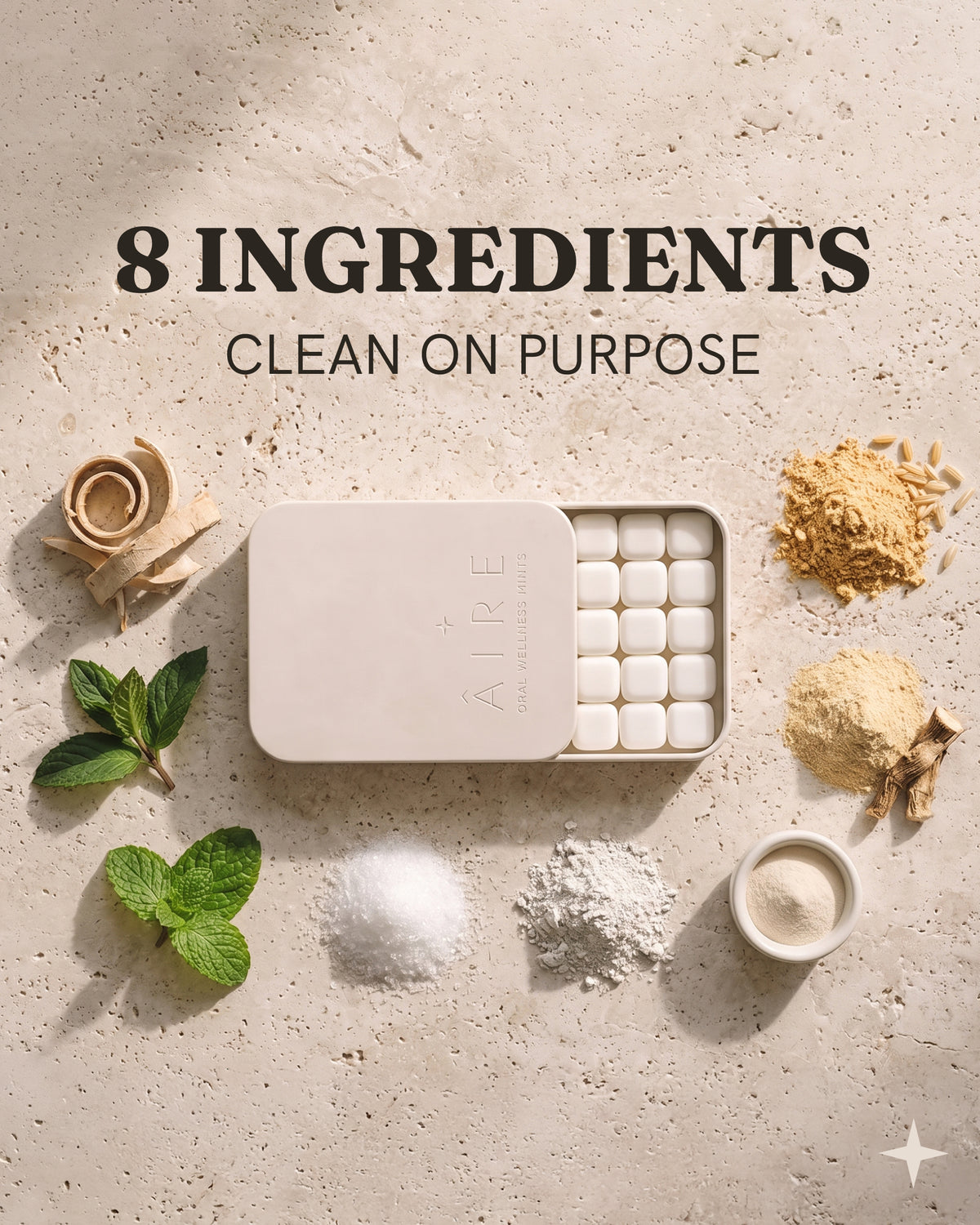 Âire pre + postbiotic oral wellness mints tin